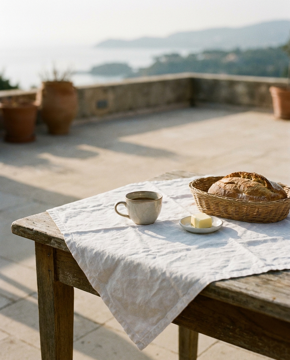 Breakfast terrace — quiet still life